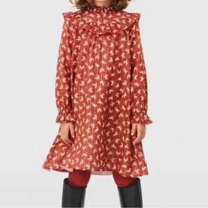 Molo brick horse Rust  Ruffle Dress